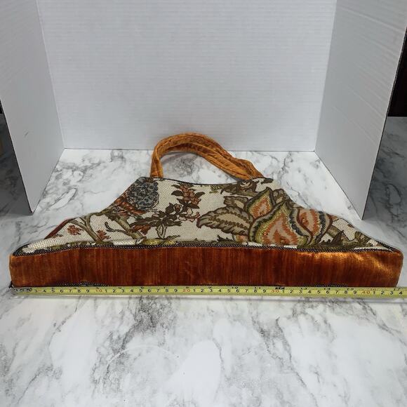 Offhand Designs Handbag Nora Italian Day Floral Tan Rhinestone Limited Edition - Picture 10 of 15